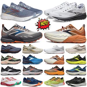 Brooks Running Shoes Men Men Ghost 15 Glicerina GTS 20 Cascadia 16 Mens Womens Treinadores ao ar livre tênis pretos brancos