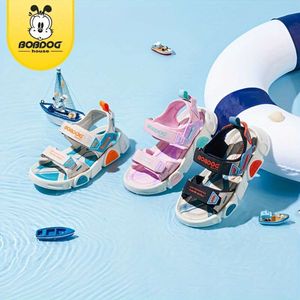 Bobdog House Unisex Kid의 열린 발가락 통기성 샌들 소년 소녀의 야외 활동을위한 편안한 미끄럼 방향 해수 신발 BMT22250