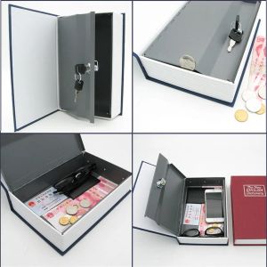 Boxes Mini Safe Box Bank Bank Secret Libro per moneta Money Stash Sicurezza nascosta Cash Money Storage Jewelery Key Locker