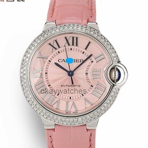 Displos que trabalham com relógios automáticos Carter First Review Posterior Lançamento - Balão Blue WSBB0007 36 Placa de pólvora com diamante Incluste Mechanical Watch feminino