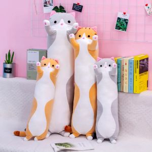 Oyuncaklar 50130cm Sıcak Satış Plushie Uzun Kedi Yastığı Güzel Hayvan Toys Sırt Yastık Dolgulu Yumuşak Hug Bebekler Çocuklar için