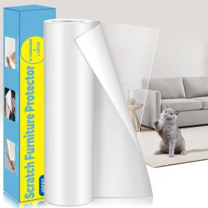 Scratchers Cat Scratch Deterntrent Fita Furniture Protectors for Cats Transparent Autoadesivo Fita de Treinamento para Pet para Móveis 11,8 