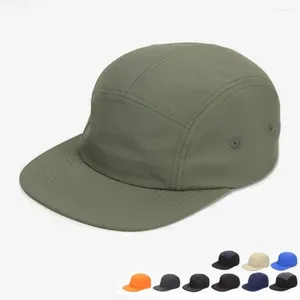 Berets 1pc nylonowa czapka baseballowa Szybka wodoodporna wodoodporna pięć 5 paneli Casquette Snapback Caps Cappello Hip Hop Hats dla mężczyzn