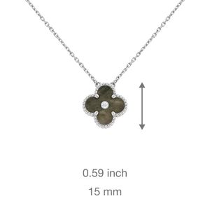 Jewelry Designer for Women Diamond Van Clover Necklace Mother-of-Pearl Necklace Titanium Steel 18K Gold-Plated Never Fading Non-Allergic, Store/21491608