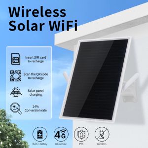 Routers W3 Outdoor Solar Wireless WiFi Hotspot för säkerhetskamera QR -kod eller infoga SIM -kort Använd Solar 4G Let Router 15W 5V Solar Panel