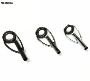 Accessoires NoonRoo Modell FST Fishing Rod Tops#4 /#5 /#6 Sier /Schwarz /Grau Farbstandard Tipp zum Spinnen und Castin 10pcs /Tasche