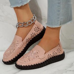 Casual Shoes Print Breathable Loafers Women Flats Platform 2024 Summer Fahsion Shallow Walking Retro Comfort Zapatos Para Mujer