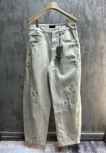Erkekler artı boy pantolon yuvarlak boyun işlemeli ve baskılı kutup tarzı yaz aşınması sokak saf pamuklu 4q32