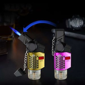 360°直接噴射小溶接ガンIatable Lighter WindProof Lighter Safety Lockハイエンドシガースモークメンズアクセサリー