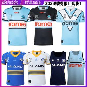 Men Jersey 2023 Sharks Paramata Eel Home/Away Short Top Top Allenamento Rugby Olive