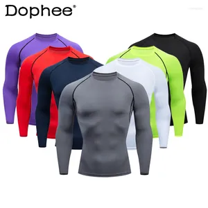 Herren-T-Shirts enge langärmelige Sportart Basketball Bottball Bottoming Top High Elastic Male Male, schnörkellosen, atmungsaktive Kleidung