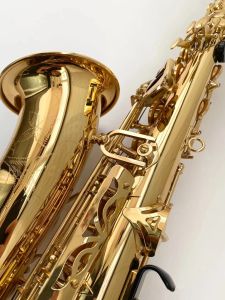 Saksofon profesjonalny saksofon altowy oryginał 62 do jednego modelu mosiężnego gold -splatanego przycisku skorupy alto Sax Musical Instrument