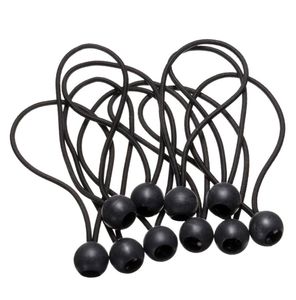 10st Tough Tent Fix Cords Black Ball Bungee Loop Strap Elastic Parpaulin Canopy Holder Wire9494893