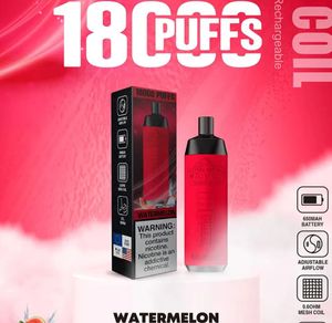 Bang Crown Bar 18000 Puffs одноразовые E Сигареты Vape Pod Устройство 650 мАч батарея 20 мл предварительно заполненная картриджная палочка Puff 18k Vape Pen