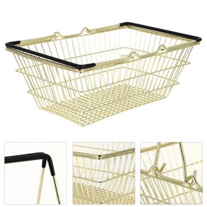 Racks Bread Basket Makeup Organizers Drawers Portable Shopping Storage Handle Pantry Wire Baskets Box Handheld Utility Carts