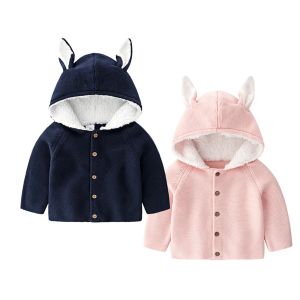 Maglioni neonati per bambini ragazze abbigliamento maglione per maglione inverno inverno inverno maglione maglione per bambini cappotto con cappuccio con cappuccio vestiti di coniglio carina