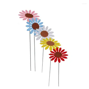 Garden Decorations 5st Vintage Metal Stakes Yard Lawn Patio Ornament Flower