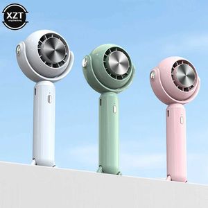 Andra apparater 2000mA Semiconductor Cooling Ice Coated Handheld Air Conditioning Fan USB laddning Portable Electric Manual Fan Strömförsörjning J240423
