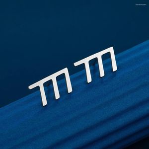 Studörhängen Kinitial rostfritt stål för kvinnor 777 Inledande nummer handgjorda minimalistiska