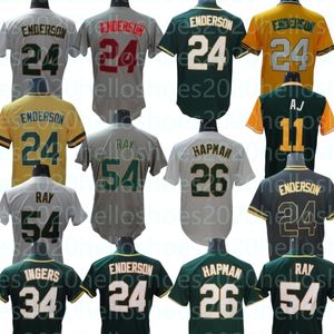 Unisex 2024 Polyester Baseball Jerseys Custom gray henderson flngers raj chaoman jackson size S-4XL