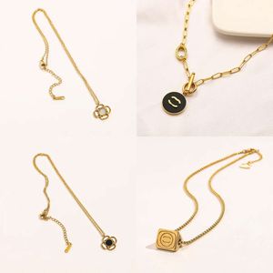 Valentines Hot Day Jewelry Gold Plated Pendant Necklaces High-end Designer Brand Letter Necklace Stainless Steel Chain Crystal Pearl