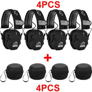 Skydd 4st Anti Brus Ear Protector Tactical Shooting Earmuff Justerbar vikbar snore öronproppar mjuka vadderade brusavbrottshuvudset