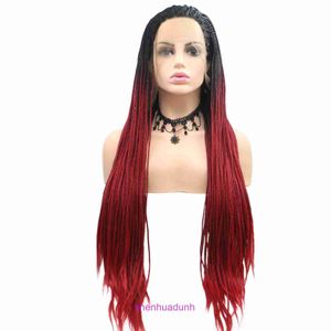 Wig gradient colored synthetic braid dirty rock fine