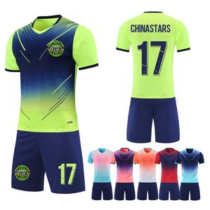 Fãs tops tees club de futebol camisas de futebol uniformes de futebol definem crianças 2022 Novos sets Kits de sobrevivência para meninos kits de treinamento para crianças adultas y240423