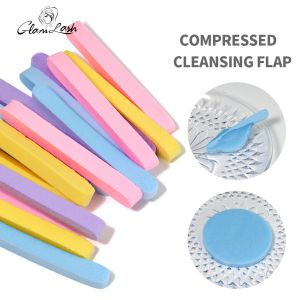 Scrubbers Glamlash 12pcs komprimierte kosmetische Puff -Reinigungsschwamm Waschkissen für Gesichts Make -up Gesichtsreiniger Entfernen Sie die Hautpflege zufällig