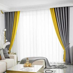 Cortina cortina cortinas apagadas simples e isolamento de calor quarto espessamento do quarto da sala de estar