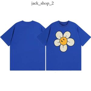 Drew Marka Tasarımcı T Shirt Yaz Çekmece Tişört Smiley Yüz Mektubu Baskı Grafik Gevşek Kısa Kısa Kollu Çekme T-Shirt Trend Gülümseyen Gömlek Harajuku Tees 118