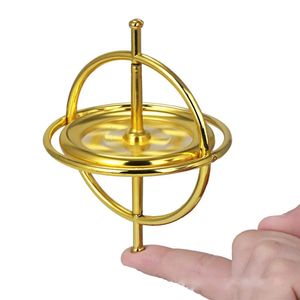Creative Scientific Education Metal Finger Gyroscope Gyro Top Pressure Relieve Classic Toy Traditional Learning Toy for Kids 240416