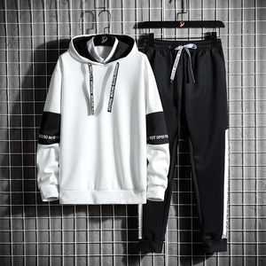 Spring Hoodie Sets Men Tracksuit Casual Hoodies Sweatshirtsweatpants 2 Stück Set männlicher Pullover Hoody Mody Streetwear Kleidung 240411