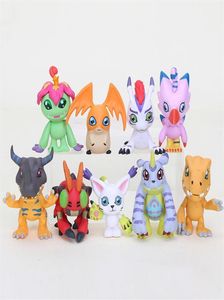 9pcs set Anime Digital Digimon Action Figure Toys AGUMON GERYMON Digital Character PVC Figure Model Toys 201202237f5537772