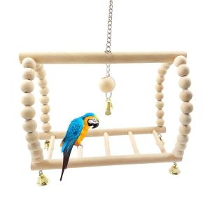 Toys Bird Suspension Bridge Ladder Swing Salting Climbing Frame Toy para Squirrel Parrot Hamsters Acessório de gaiola de animais de estimação