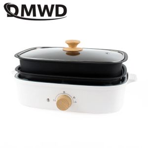 Multicookers Split Electric Multifunction Cooker BBQ Barbecue Oven Grill Plate Nonstick Hot Pot Steak Frying Pan Food Noodle Cooking Skillet