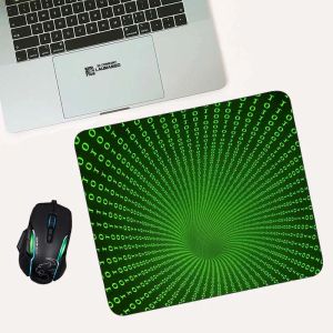 Rests Mouse Pad Cute Keyboard Mat Gaming Accessories Mattan Matrix Binär kod Anpassad bläck Cartoon Gamer -matta