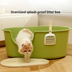 箱外猫の猫のごみ箱半分詰まったスパッタプル猫トイレ臭気猫サンドボックス子犬トレイペットクリーニング製品