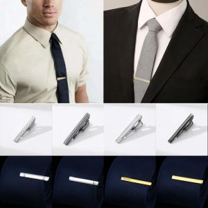 Klipler Moda Klasik Beyefendi Lüks Paslanmaz Tie Clip 4cm Siyah Winered BAR Düğün İşletme Gece Kulübü Erkek Hediye Aksesuar