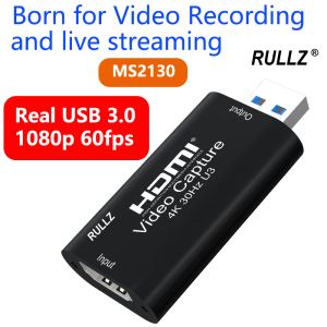 Lens MS2130 Capture Card USB 3.0 4K i HDMI Video Grabber 1080p 60fps Live Streaming Game Record Box för PS4 Xbox Camera Laptop PC