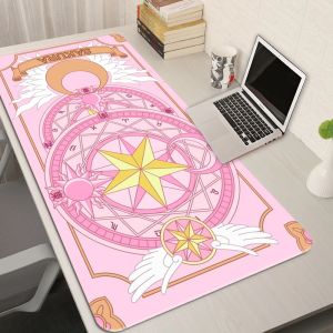 Rets Anime Cardcaptor Sakura Mousepad Gamer Cute 900x400 мм Kawaii крупные игровые мыши Pad XL Locking Edge Клавишка ноутбук Manga Carpet Carpet