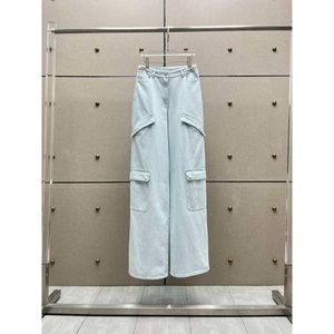 2024 Women's Clothing High quality casual denim trousers Spring Summer New 423