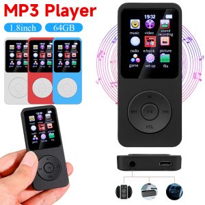 Players MP3 Player 64 GB Streaming Music Player 1.8InCh Color Screen BluetoothCompatible 5.0 Fysiska knappar FM Radio Ebook