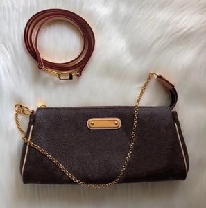 Eva torebka klasyczna torba łańcuchowa brązowy designer ds. Sprawdzania kwiatów mała Pochette designer torebka dla kobiet worki pod pachami worki łańcuchowe mobilne szanowanie portfela