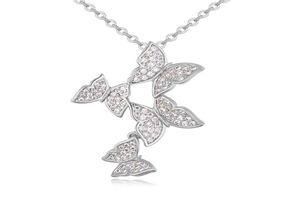 1111 New Design Butterfly Pendant Necklace Micro Paved with Cubic Zircon Collar For Women Bijoux Accessories Jewelery Gift4554409