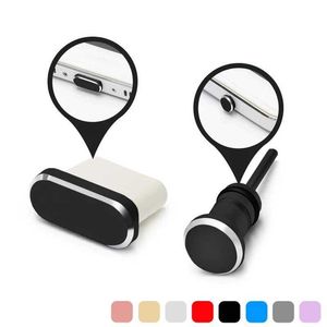 Cell Phone Anti-Dust Gadgets Type C Micro USB Dust Plug 3.5mm AUX Jack Interface Anti Mobile Card Retrieve Card Pin for Samsung Huawei iPhone 6 Y240423