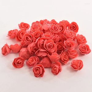 Декоративные цветы 500pcs 3,5 см пена пена роза искусственные свадебные аксессуары Diy Craft домашний декор