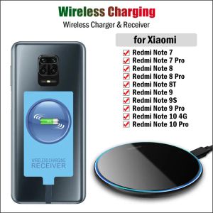 Chargers Qi Wireless Charger -mottagare för Xiaomi Redmi Note 9S 10S 11S 9 10 11 12 13 Pro Plus trådlös laddning Adapter typec -anslutning