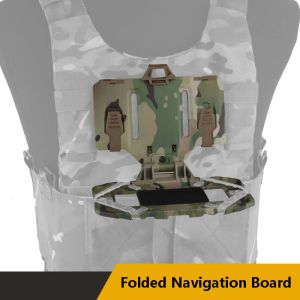 Acessórios Mille Molle Dobing Navigation Board Outdoor Sports Sports Mobile Titular Tactical Bag Mapa Caso Painel de Administração Airsoft Gear