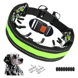 Collars No Pull Dog Collar, Prong Collar for Small, Large Dog, Pinch Collar for Dogs with Quick Release Buckle, Prong Collar Cover